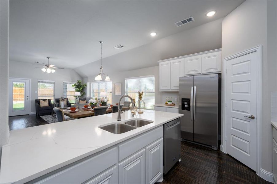 Furnished interior view inside a new home in Creekview Meadows, Pilot Point (Image 4).