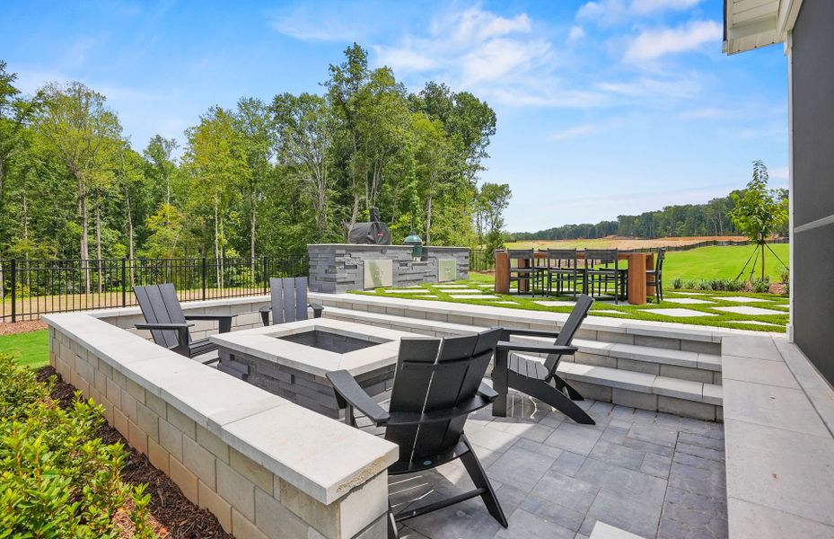 Exterior details and patio area of a home in Forest Creek, Waxhaw (Image 4). Exterior details and patio area of a home in Forest Creek, Waxhaw (Image 4).