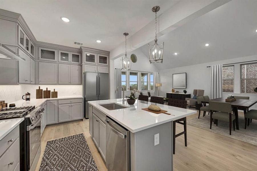 Furnished interior view inside a new home in Timberbrook, Justin (Image 9). Furnished interior view inside a new home in Timberbrook, Justin (Image 9).