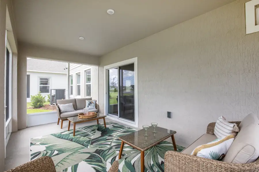 Exterior details and patio area of a home in Enclave At Seminole Palms, Palm Coast (Image 3). Exterior details and patio area of a home in Enclave At Seminole Palms, Palm Coast (Image 3).