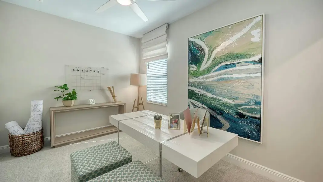 Furnished interior view inside a new home in SkySail Real Estate and Homes for Sale in Naples, FL - Neal Communities, Naples (Image 29).