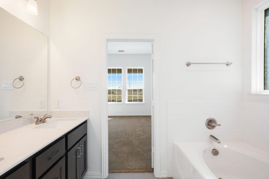 Furnished interior view inside a new home in Edgewater, Fate (Image 8).