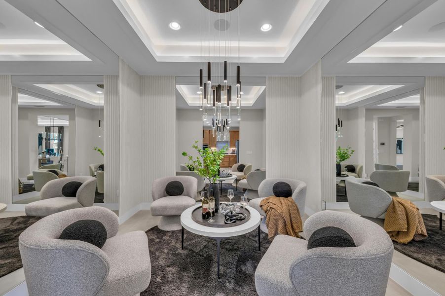 Representative furnished interior of a home built from the Boca Grande Villa Home by Medallion Home in Watercolor Place Villas, Bradenton (Image 3).