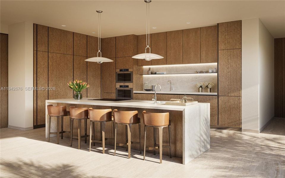 Furnished interior view inside a new home in , Miami (Image 7).