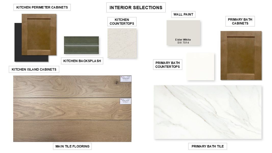 Sample of building materials used in homes in Easton Park 40', Austin (Image 5).