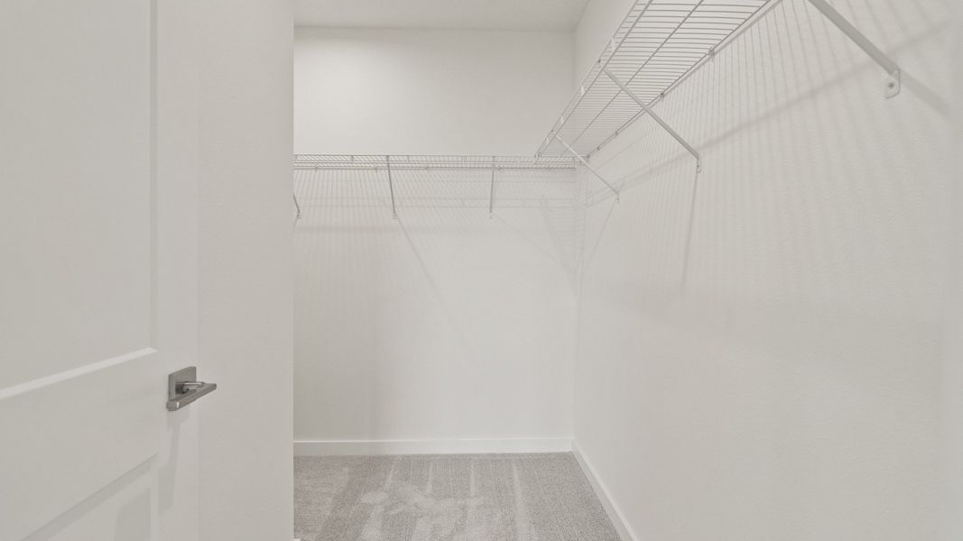 Primary Walk-in Closet in the Flagler by DRB Homes in Hamilton Bluff Primary Walk-in Closet in the Flagler by DRB Homes in Hamilton Bluff