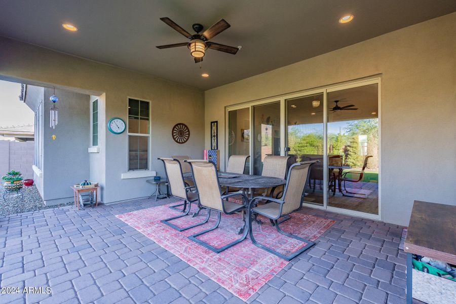 Patio off great room and kitchen