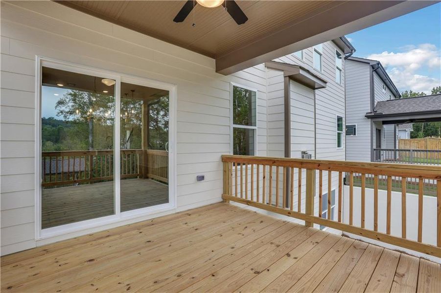Exterior details and patio area of a home in Marble Tree, Ball Ground (Image 2).