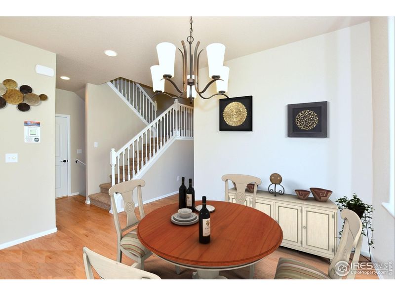 Furnished interior view inside a new home in Union Colony West, Greeley (Image 5).