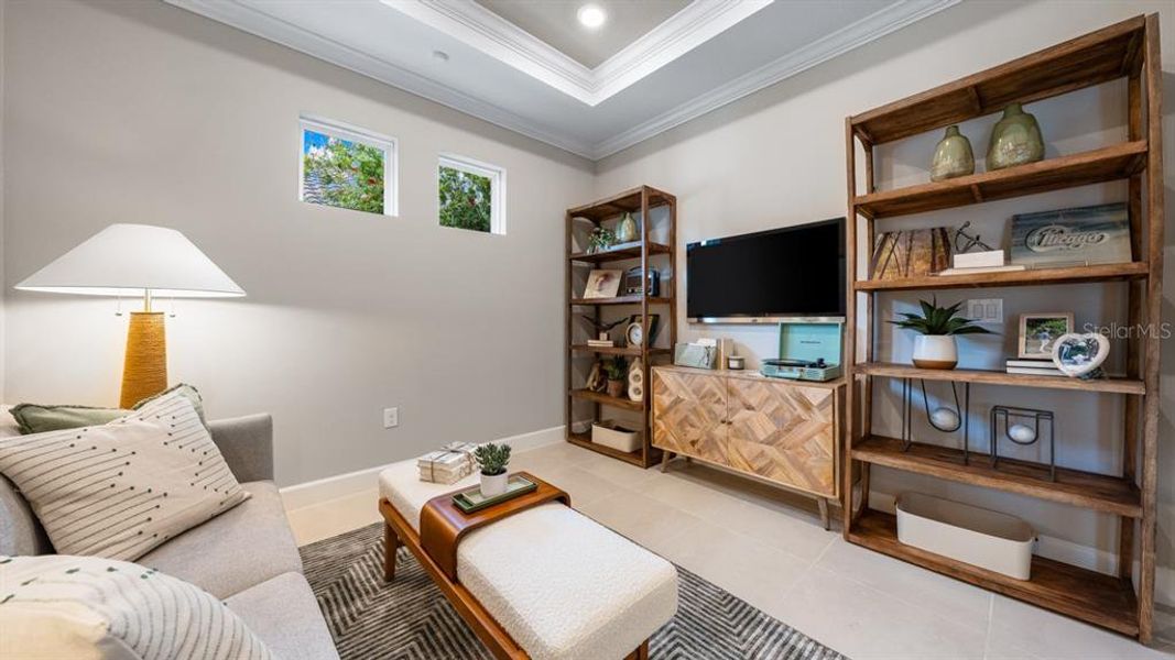 Furnished interior view inside a new home in Esplanade at Wiregrass Ranch, Wesley Chapel (Image 43).
