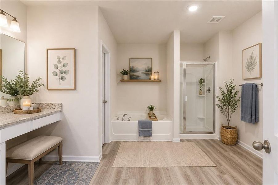 Furnished interior view inside a new home in , Conyers (Image 10).