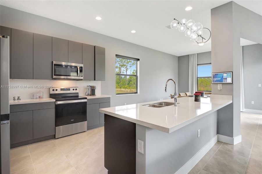 Furnished interior view inside a new home in , Ave Maria (Image 9).