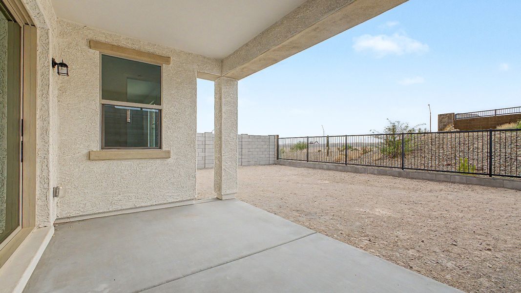 Exterior details and patio area of a home in The Villas at Mystic, Peoria (Image 3). Exterior details and patio area of a home in The Villas at Mystic, Peoria (Image 3).