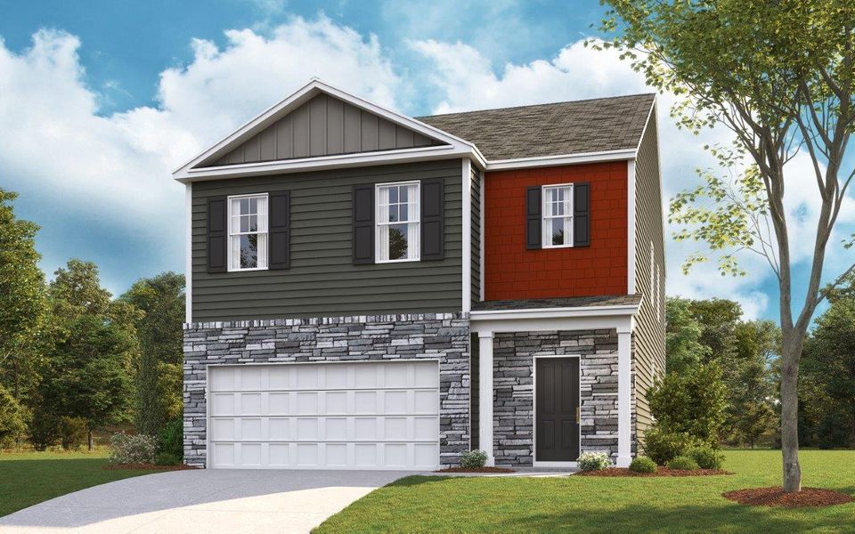 Representative exterior photo of a completed home built from the Robie by D.R. Horton in Johnson Farms, Greeneville, TN (Image 20).