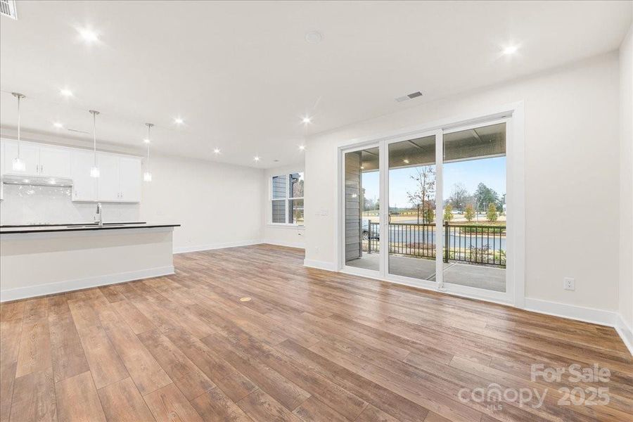 Great Room Featuring Sliding Glass Doors to Outdoor Living.