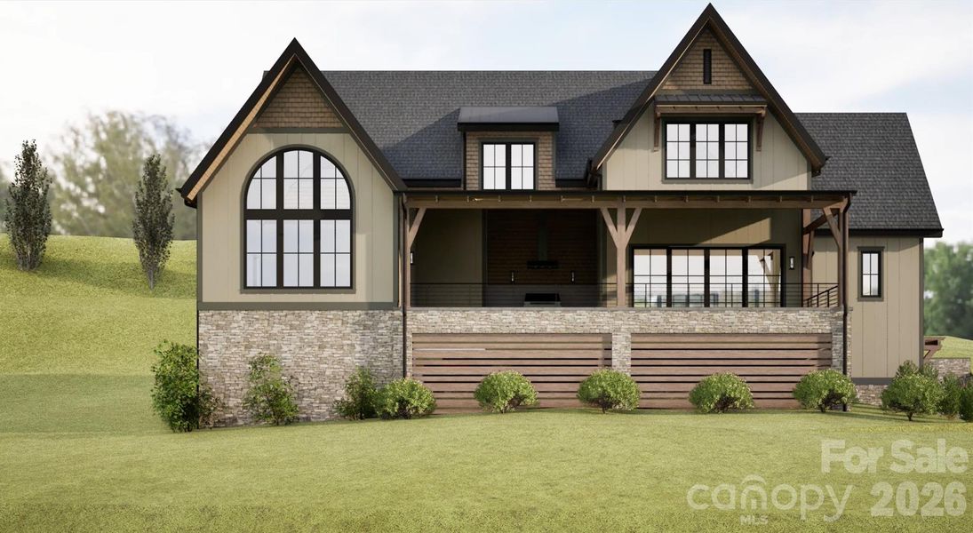 Front exterior of a new home in , Weaverville, NC, highlighting curb appeal (Image 2).