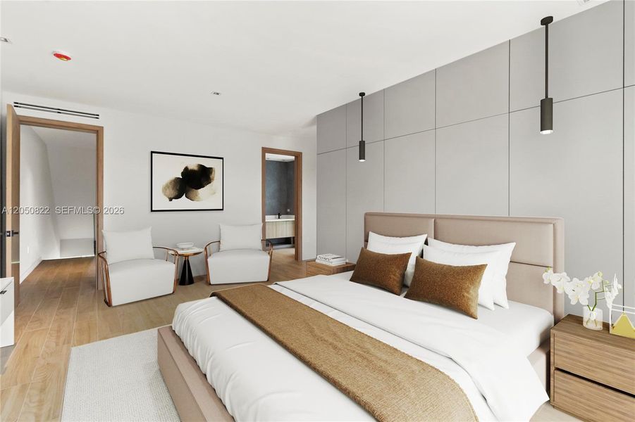 Furnished interior view inside a new home in , Miami (Image 8).