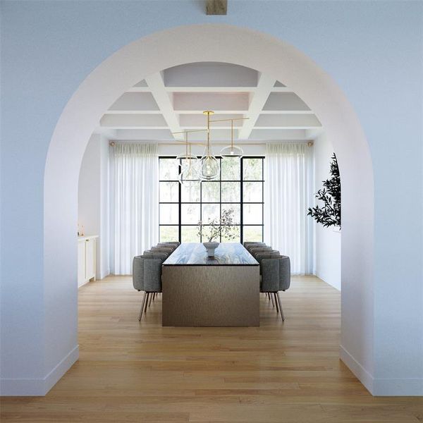 Furnished interior view inside a new home in , Dallas (Image 11).