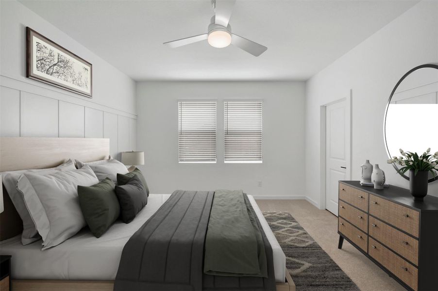 Spacious primary suite (*Photo not of actual home and used for illustration purposes only.)