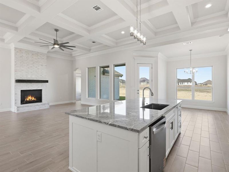 Furnished interior view inside a new home in , Weatherford (Image 8).