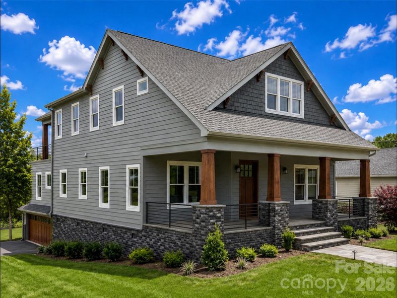 Front exterior of a new home in , Charlotte, NC, highlighting curb appeal (Image 5). Front exterior of a new home in , Charlotte, NC, highlighting curb appeal (Image 5).