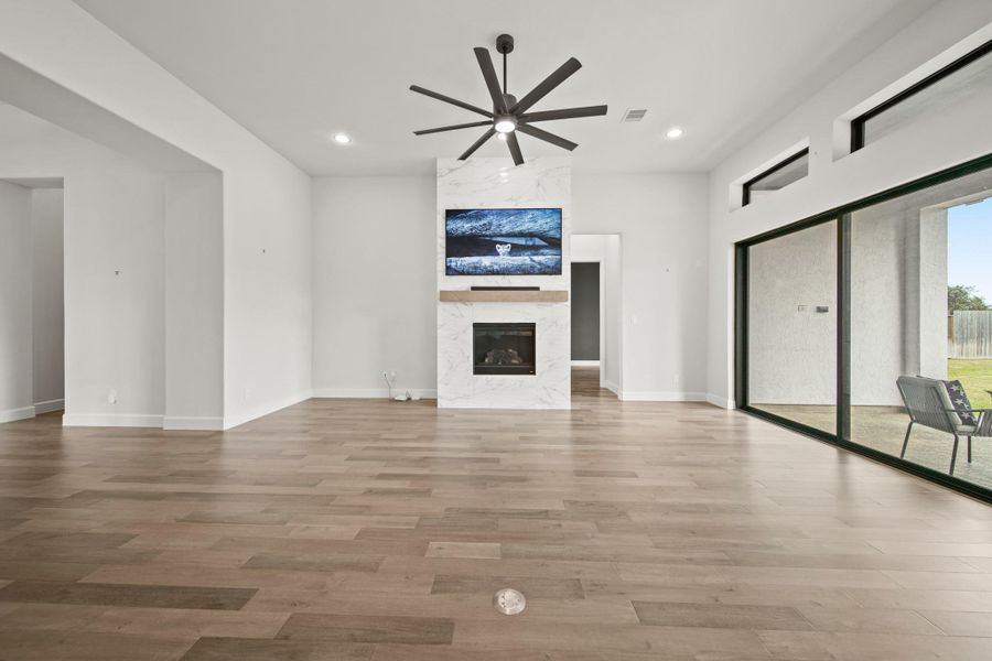 Nice fireplace and TV is already mounted for you! Nice fireplace and TV is already mounted for you!