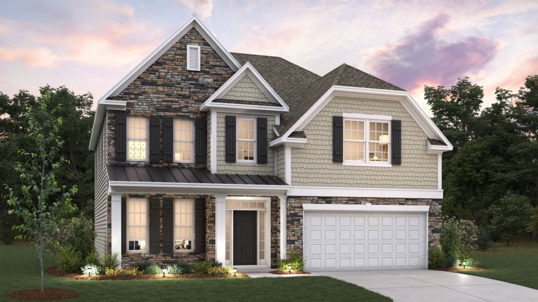 Representative exterior photo of a completed home built from the Fleetwood by D.R. Horton in Laurelbrook, Sherrills Ford, NC (Image 2). Representative exterior photo of a completed home built from the Fleetwood by D.R. Horton in Laurelbrook, Sherrills Ford, NC (Image 2).