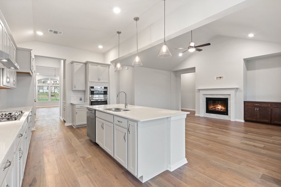 Representative furnished interior of a home built from the Palmer by Ashton Woods in The Estates at La Cima, San Marcos (Image 12).