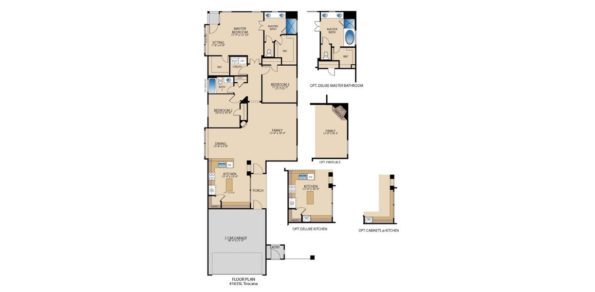 2D floor plan layout for the Toscana by Pacesetter Homes in Leonard Trails, Anna, TX (Image 3). 2D floor plan layout for the Toscana by Pacesetter Homes in Leonard Trails, Anna, TX (Image 3).