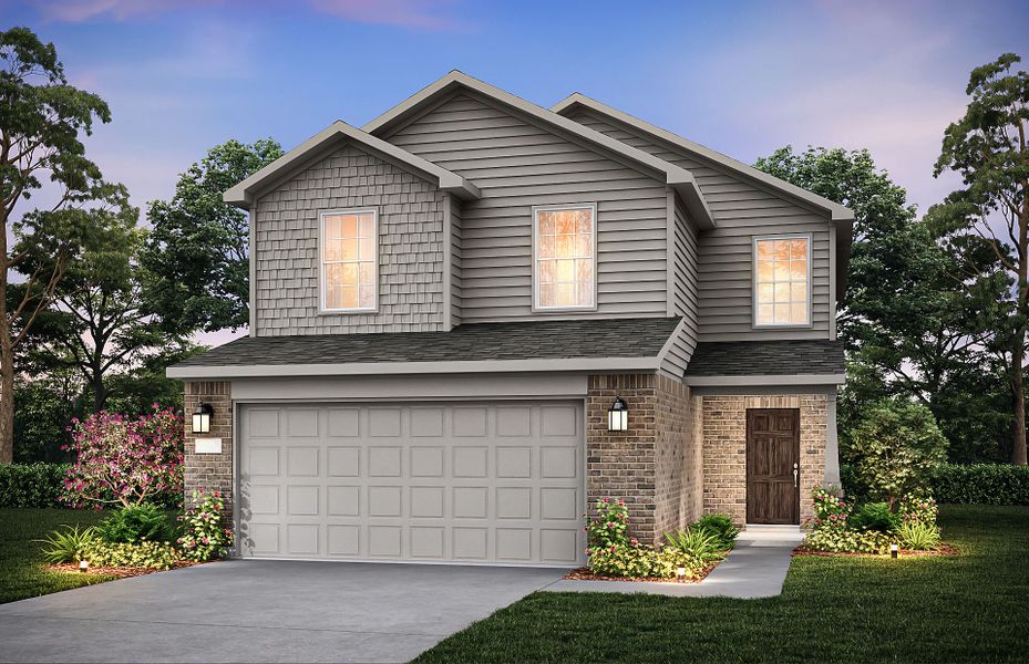 Representative exterior photo of a completed home built from the Camelia by Centex in Arboretum Estates, Terrell, TX (Image 17).