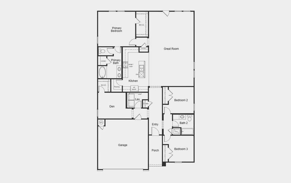 2D floor plan layout for the 1965 by KB Home in Brighton Preserve, Hockley, TX (Image 3). 2D floor plan layout for the 1965 by KB Home in Brighton Preserve, Hockley, TX (Image 3).