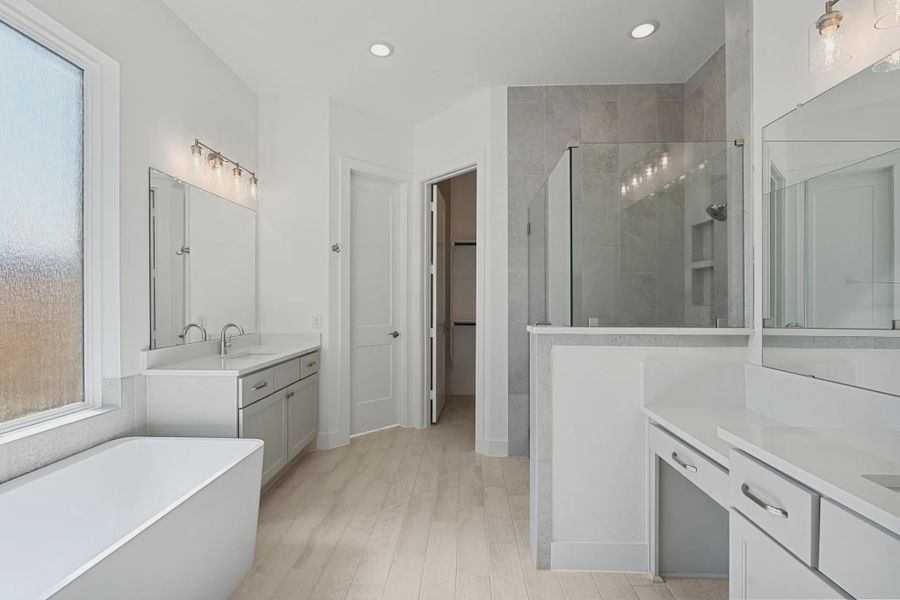 Representative furnished interior of a home built from the Brentwood by Chesmar Homes in Meridiana 50's and 60's, Manvel (Image 7).