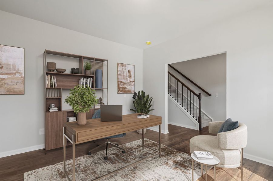 Representative furnished interior of a home built from the The Shiloh II by Stanley Martin Homes in Clairmont, Charlotte (Image 8).