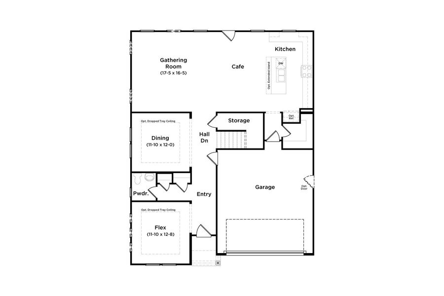 2D floor plan layout of this home in Bowers Farm, McDonough, GA (Image 23).