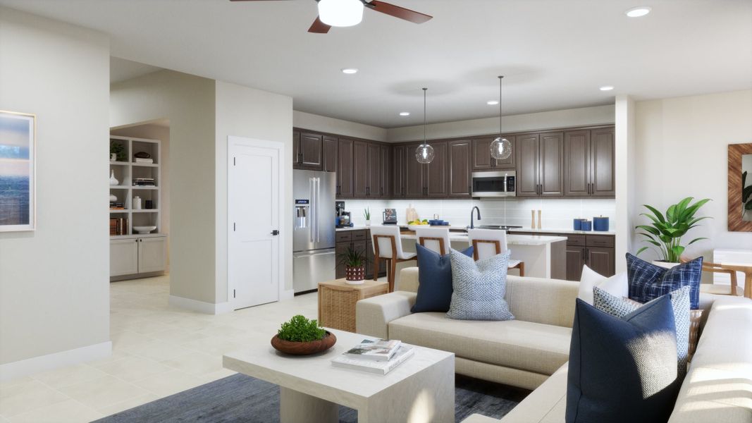 Representative furnished interior of a home built from the 4013 by Risewell Homes in Parkton Square, Kyle (Image 5).