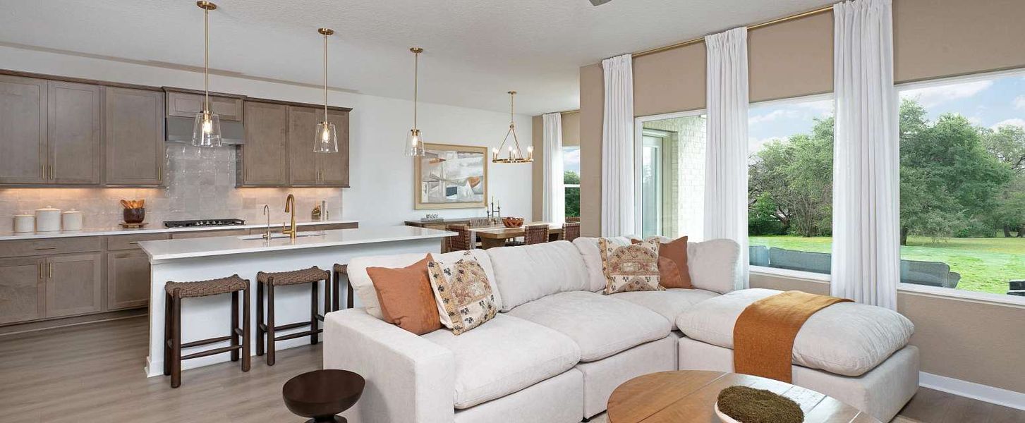 Representative furnished interior of a home built from the Jordan by Ashton Woods in Hennersby Hollow, San Antonio (Image 5).