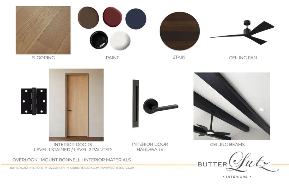 Sample of building materials used in homes in The Overlook at Westlake, Austin (Image 16).