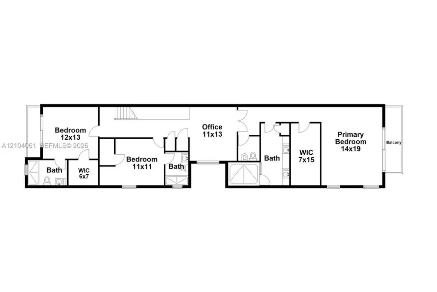 2D floor plan layout of this home in , Miami, FL (Image 6).