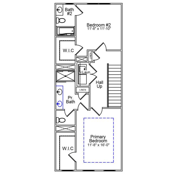 2D floor plan layout of this home in Nichols Landing, Charlotte, NC (Image 4).