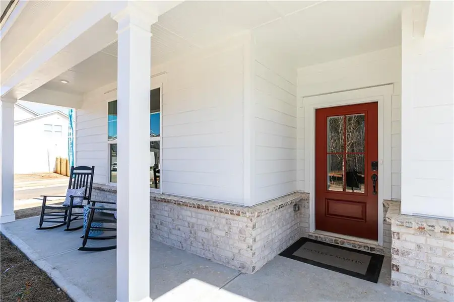Exterior details and patio area of a home in Madison at Buice Lake, Acworth (Image 3). Exterior details and patio area of a home in Madison at Buice Lake, Acworth (Image 3).