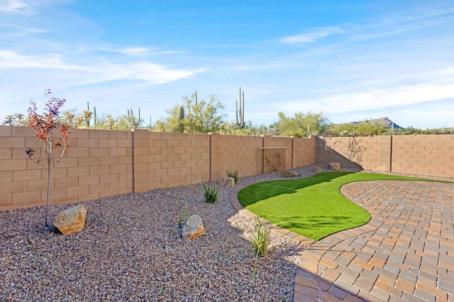 Exterior details and patio area of a home in Saguaro Reserve II, Marana (Image 11).