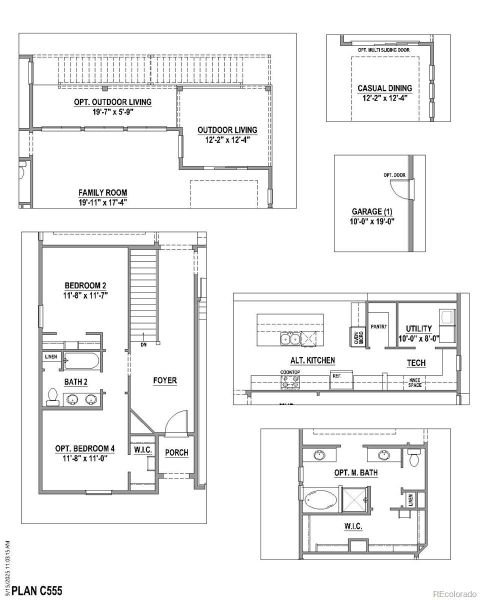 2D floor plan layout of this home in Hilltop 55+ at Inspiration 62s, Aurora, CO (Image 4).