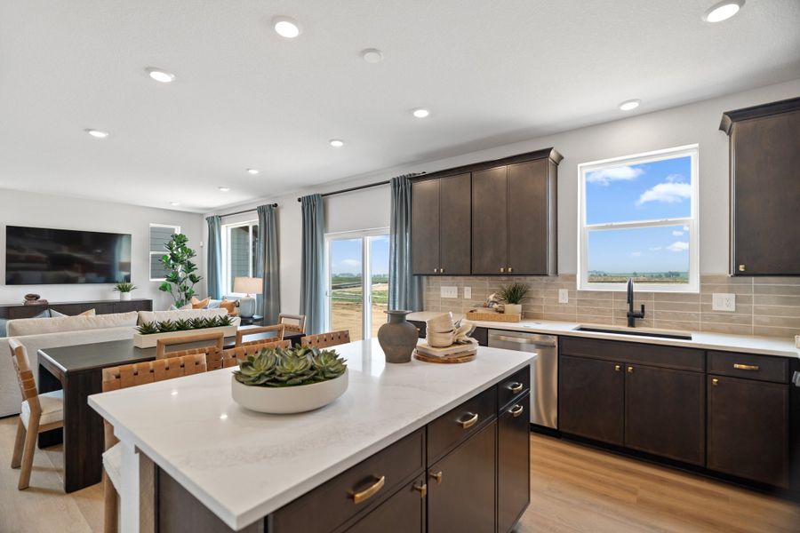 Representative furnished interior of a home built from the 4006 by Risewell Homes in Mead Crossing, Mead (Image 5).