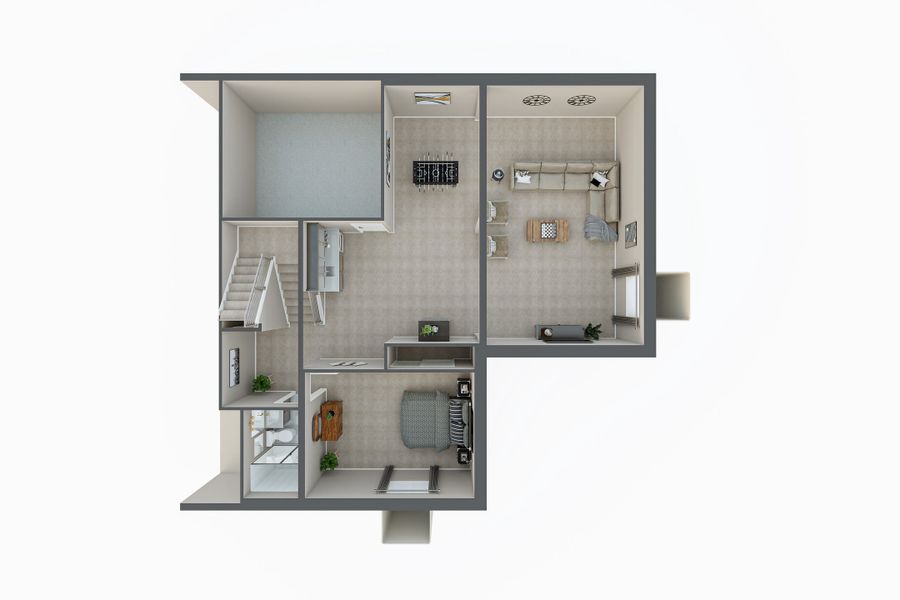 2D floor plan layout for the 3508 by Tri Pointe Homes in The Aurora Highlands, Aurora, CO (Image 3).