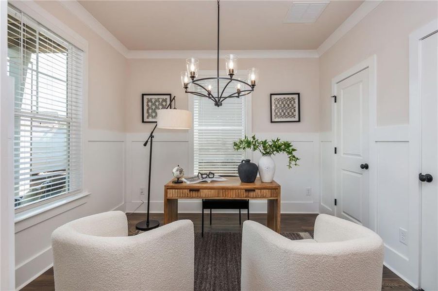 Furnished interior view inside a new home in , Flowery Branch (Image 13). Furnished interior view inside a new home in , Flowery Branch (Image 13).