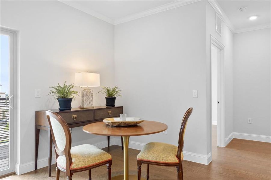 Furnished interior view inside a new home in Gatherings® at Twin Creeks, Allen (Image 20).