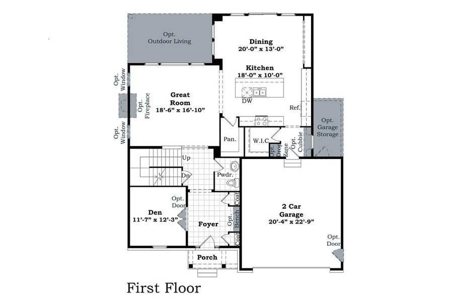 2D floor plan layout for the The Chesterfield by Norfolk Homes in Valleys, Jackson, MI (Image 5).