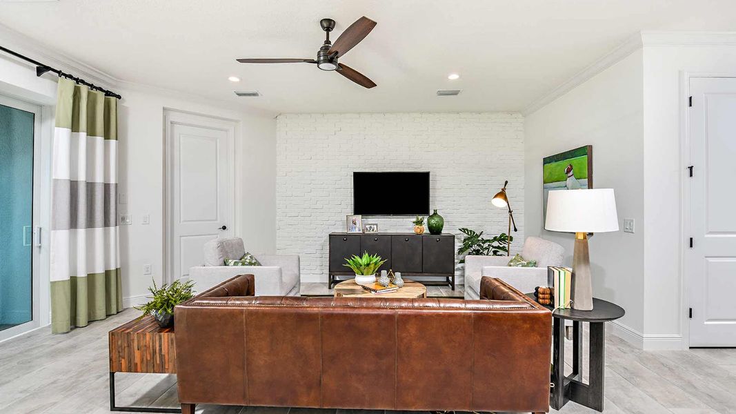 Furnished interior view inside a new home in SkySail Real Estate and Homes for Sale in Naples, FL - Neal Communities, Naples (Image 14).