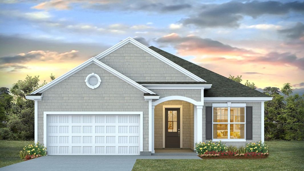 Representative exterior photo of a completed home built from the Eaton by D.R. Horton in Old Chapin Reserve, Lexington, SC (Image 21).