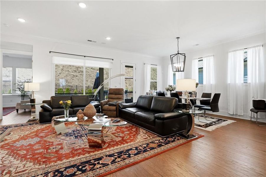 Furnished interior view inside a new home in , Flowery Branch (Image 11).